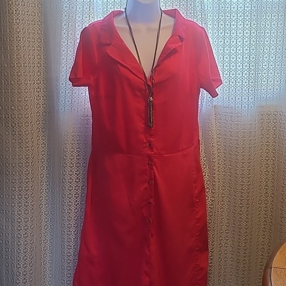 ISAAC MIZRAHI DRESS SIZE 14 pink color